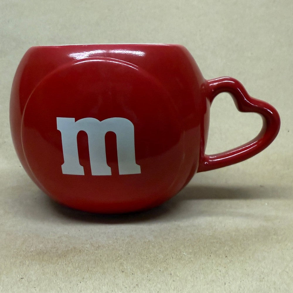 M&M Heart Handle Red Mug-2005